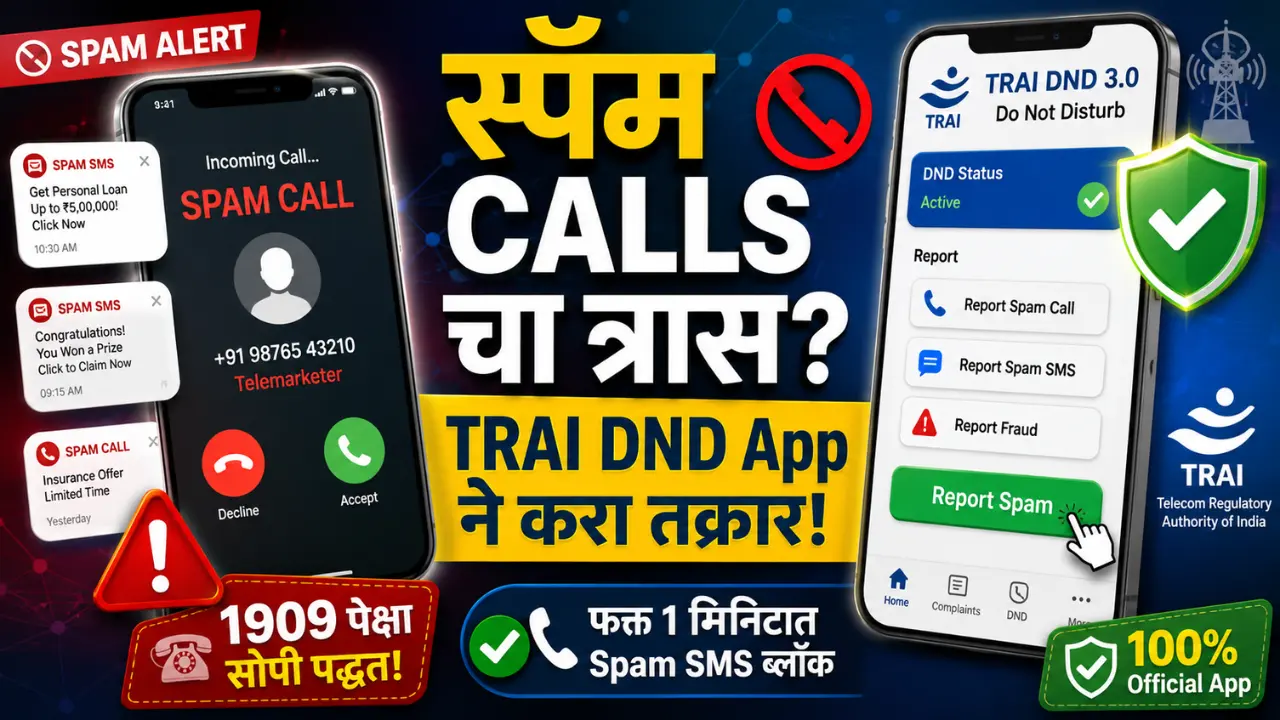 TRAI DND App स्पॅम कॉल्स आणि SMS ची तक्रार कशी कराल संपूर्ण मार्गदर्शक