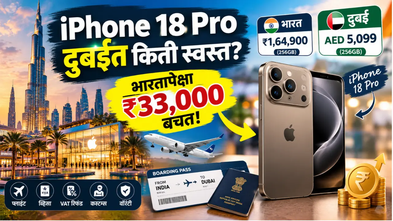 iPhone 18 Pro Dubai Price vs India – भारत आणि दुबईतील किंमत तुलना